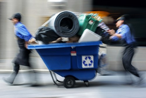 Bulky waste being removed from a home