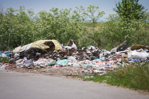 Community members separating recyclables in Elephant and Castle