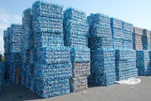 Various types of demolition waste materials
